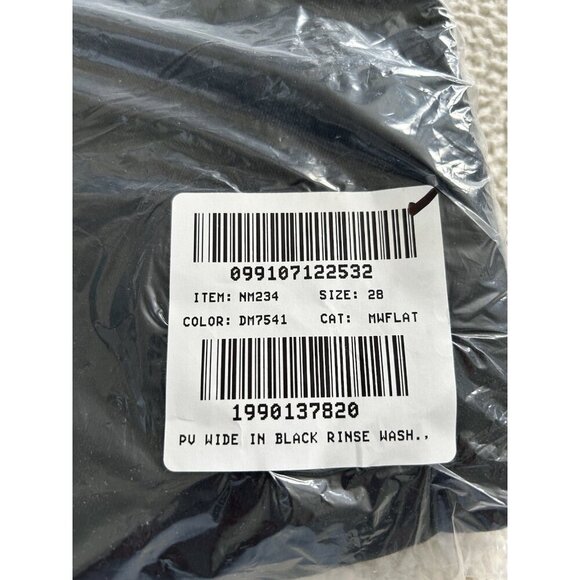 MADEWELL $138 The Perfect Vintage Wide-Leg Jeans in Black Rinse Wash Size 28 - Picture 15 of 15